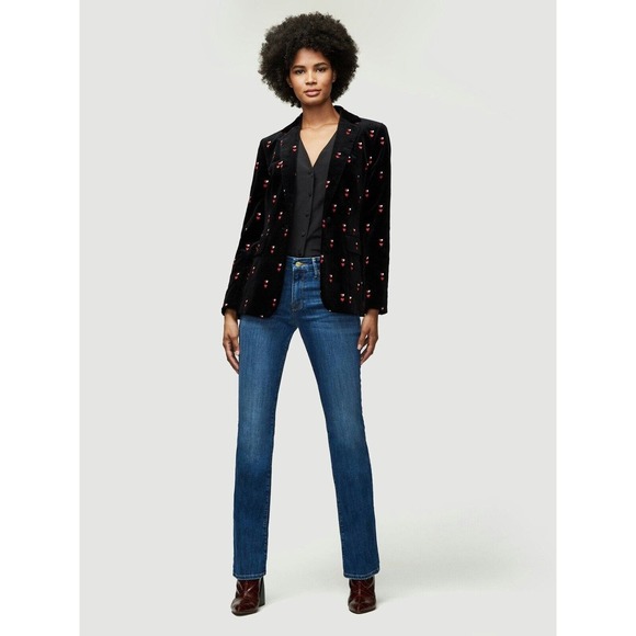 Frame Womens Le Mini Boot Denim Jeans Blondie Medium Wash Distress Boot Cut 31 - Picture 1 of 16